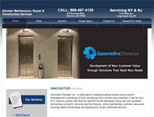 Tablet Screenshot of innovativelevator.com
